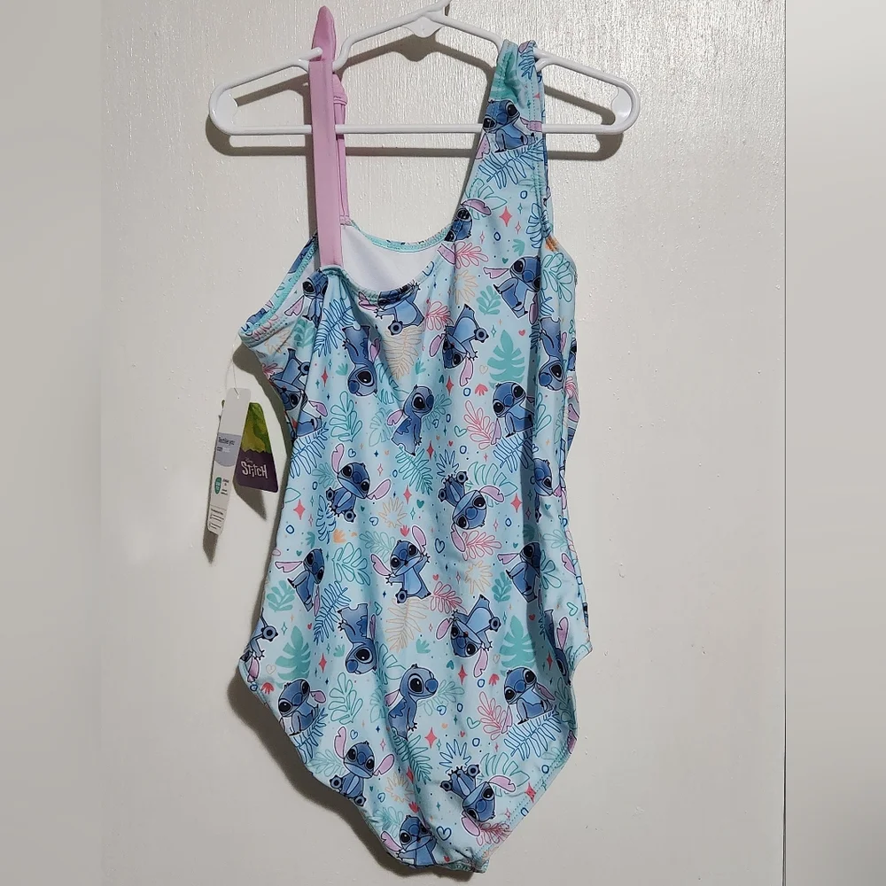 Girls Size 10/12 Disney Lilo & Stitch One Piece Bathing Swim Suit (UPF 50+) - Picture 9 of 9